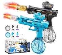 2PCS Electric Water Gun,Automatic Water Gun Pistols for Kids Adults,Long Range Motorized Water Guns with Multifunctional Lighting Effects,Water Pistols for Kids Outdoor Beach Pool Party(Black&Blue)