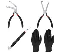 2pcs Electrical Disconnect Pliers, Electric Connector Removal Spark Plug Pliers & Connector Separator Metal Car Hose Fuel Line Clip Tool Automotive Tools for Push Tab Style Plugs