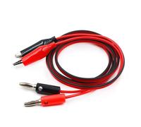 2Pcs Electrical Leads Set, Banana Plug Clips Extra Long Wire Line for Multimeter Probes Alligators Clips