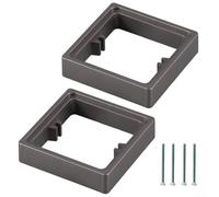 2pcs Electrical Single Socket Spacer 1 Gang Square Frame Riser 20mm Thick with Screws for Outlet Box Depth Expansion, ABS Construction in White Grey Gold for Home Improvement(Grey)