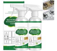 2pcs Electrolysed Ion Kitchen Cleaner Spray,Multi-Purpose Dirt Cleanser for Quick Cleaning,White Vinegar Cleaning Spray for Oven,Stove&Kitchen Appliances Cleaner,Persistent Cleanliness Grease Remove