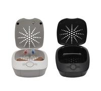 2Pcs Electronic Dryer for Hearing Aids,USB Drying Box Headphone Dehumidifier,Automatic Dry Case for Home Office Travel,Extend the Life of Hearing Aids (White+Black)