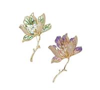 2pcs Elegant Hibiscus Flower Brooch Set Stylish Hibiscus Flower Brooches Charm Versatile Accessory For Any Occasion