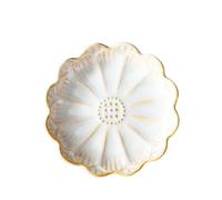 2pcs Elegant Lotus Leaf Pattern Sturdy Ceramic Trinkets Dish Accessory Jewelry Display For Rings Necklaces And Bracelets Key Storage For Storing Jewelry And Ornaments(Color 4)