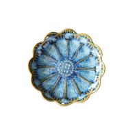 2pcs Elegant Lotus Leaf Pattern Sturdy Ceramic Trinkets Dish Accessory Jewelry Display For Rings Necklaces And Bracelets Key Storage for Jewelry(Color 12)