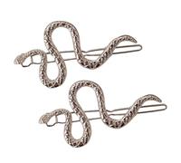 2pcs Elegant Snake Shape Hair Clips For Women Stylish Metal Hairpin Side Bangs Holder Trendy Headwear Accessories