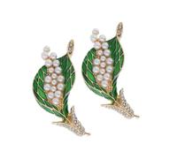 2PCS Elegant Wheat Design Alloy Brooches for Women Fashionable Pins for Clothing Bags Hats Lightweight Sturdy for All Occasions