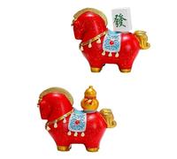 2pcs Elegant Whirling Horse Figurine Handcrafted Eastern Design Ornaments for Desk Shelf Showpiece Positive Meaning Contemporary Horse Sculpture