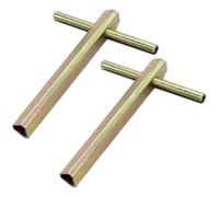 2Pcs Elevator Door Key, Triangular Metal Lock Key for Elevators, Firefighter Emergency Access for Elevator Maintenance