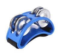 2PCS Elliptical Box Drum Jingle Tambourine Percussion Instruments Accessory Hand Foot for Party(Blue)