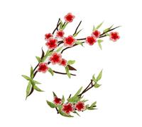 2Pcs Embroidery Applique Sew On Fabric Collar Patches Embroidery Flower Patches for Wedding Gown Dress Clothing Jeans Easy Iron On