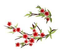 2Pcs Embroidery Flower Applique Sew On Clothing Patches for Clothes Repair Jeans Jackets Skirt Wedding Dress Decoration Easy Iron On Patches