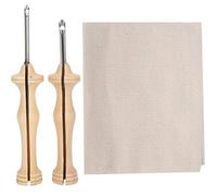 2pcs Embroidery Punch Needle SetWood Punch Needle Rug Hooking Tool Russian Poking Sets