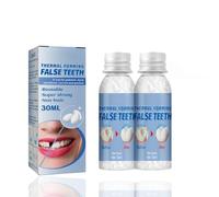 2PCS Emergency Tooth Repair Kit for Broken & Missing Teeth - Temporary Dental Filling with Moldable Beads,at Home Solution for Chipped Cracked Teeth,False Teeth & Dentures,Safe Dental Filling