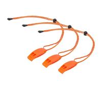 2PCS Emergency Whistle with Reflective Lanyards, Loud Orange Safety Whistle for Outdoors, Hiking, Mountaineering, Boating, Survival and Signalling