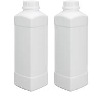 2pcs Empty Hdpe Plastic Bottle with Lid 1000ml Refillable Empty Jug Leakproof Packaging Container for Liquid