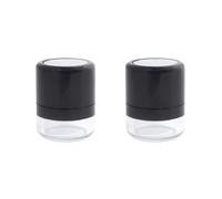 2Pcs Empty Loose Powder Container Mini Powder Puff Case with Sponge Powder Puff Portable Loose Powders Box with Mirror DIY Cosmetic Storage Jar Container(Black)
