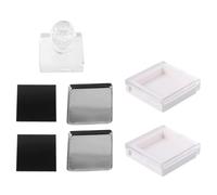 2pcs Empty Magnetic Eyeshadow Case 30mm White Square Refillable