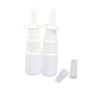 2Pcs Empty Refillable White Plastic Nasal Spray Bottles Pump Sprayer Container Vial Pot for Saline Water Wash Applications
