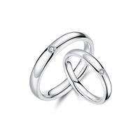 2Pcs Engagement Wedding Promise Rings For Couples High Polished Comfort Fit US 8.5/7 For Couple Husband & Wife Wedding Sets Him And Her Ceremony