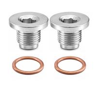 2Pcs Engine Oil Drain Plug, Car Oil Sump Screw Bolt with Sealing Ring - Replacement for 11137585928 11137546274