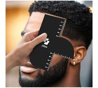 2Pcs Enhancement Card for Barbers Reusable Hairline Shaping Tool and Color Spray Edge Line Up Tool for Barber Accessories with Measurement Indicators, Hairline Enhancement Spray for Men