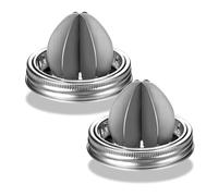 2Pcs Ergonomic Handle Stainless Steel Juicer Lid Manual Citrus Reamer Lemon Juicer Squeezer For Jar Manual Citrus Reamer