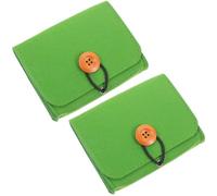 2pcs Essential Oil Organizer Pouch Green Non-Woven Fabric Travel Case | Lightweight Carry Bags for Daily Use, Portable Storage and Dispensing, Natural Look