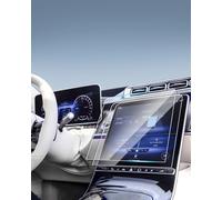 （2PCS）EUEKY For Mercedes S Class Screen Protector 2022-2025 2026 S 580/S 580e/S500/AMG S 63/Maybach S 580/Maybach S 680 Nav.12.3 Inch& Dash 12.8Inch Display Tempered Glass Film for 2025 2026 Mercedes