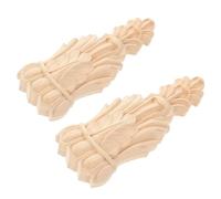2pcs European Style Solid Wood Corbel for Decor, Carved Rustic Accent | Natural Wood Grain, Roman Style Vintage Finish, for Cabinet Doors, Doorways, Villa Makeover