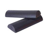2pcs EVA Half Foam Roller Half Round Massage Stick for Neck Back Flexibility Anti Slip Balance Training- Black