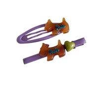 2Pcs Everyday Use Hair Clip for Fixing Hairs Cartoon Dog Heart Pattern Acetate Japanese Korean Charm Hair Accessory Party Ornament