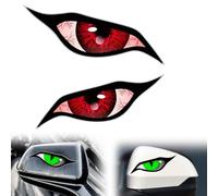 2pcs Evil Eyes Stickers, Funny Car Stickers Personality Eye Car Decal, Auto Side Rearview Mirrors Stickers, Waterproof Vinyl Decals for Cars, Trucks, Windows and More