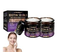 2Pcs Evolvion Biotin 10-in-1 Skin RestorationCream, 2026 New Evolving Cream, Evolvion Biotin 10-in-1 All-in-One Barrier Repair Cream, Natural Collagen Lifting Serum for All Skin Types