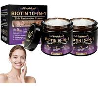 2Pcs Evolvion Biotin 10-in-1 Skin RestorationCream, 2026 New Evolving Cream, Evolvion Biotin 10-in-1 All-in-One Barrier Repair Cream, Deeply nourishes the skin for All Skin Types