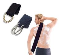 2Pcs Exfoliating Back Scrubber for Shower, 32 Inches Back Exfoliator with Handles, Exfoliating Backs Bath Washer to Scrub Your Body Deeply for Men & Women (Grey Black)