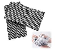 2Pcs Exfoliating Towel Japanese Antibacterial Back Exfoliator Long Shower Scrub Cloth Rubbing Towel Set Body Scrubber Dead Skin Removal and Massage Washcloth for Men Women Scrubbing Black