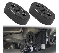 2PCS Exhaust Hanger, Exhaust Rubber Mount, 2 Holes Exhaust Support Hanger, 12mm Car Heavy Duty Insulator Shock Absorbent, Universal for Most Cars Trucks Vans (2PCS)