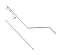 2pcs Expandable Table Lantern Pole, Foldable Stainless Steel Stand | Silver Aluminium Pole, Triangle Support Base, Rapid Lamp Mounting, Suitable for Hikers and Cyclists on Tours