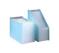 2Pcs Expanding A4 File Folder Standing Accordion Folder 13-Layer Document Organizer with Handles for Office