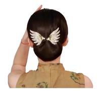 2pcs Exquisite Temperament Hairpin Curling Hairpins Women's Hair Twister Crystal Wings Curler Accessories