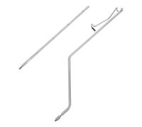 2pcs Extendable Camping Light Bracket for LED Lanterns Stainless Steel | Detachable Design, Quick Clip Socket Slot, Modular Expansion, Silver Finish, for Tent and Fire Pit Use