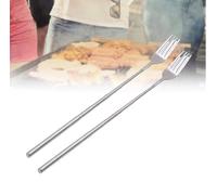 2Pcs Extendable Fork Telescoping Marshmallow Roasting Forks Stainless Steel Long Handle Roasting Sticks Fruit Dessert Fork Cutlery for BBQ Dinner Fruit Dessert (Forks)