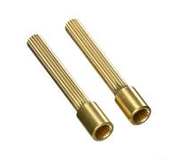 2PCS Extended Valve Core Sleeve Kit, Brass Toothed Wall-Mount Faucet Stem Adapter, 32-62mm Length Options for Deep Wall Shower Valve Handle Extension Installation(52mm)
