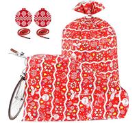 2Pcs Extra Large Christmas Gift Bags Plastic Jumbo Gift Bag 80"x60" Oversized Present Bag Xmas Big Gift Wrapping Bags XL Kids Bicycle Gift Bags Reusable Noel Birthday Party Favors Goody Bags Red