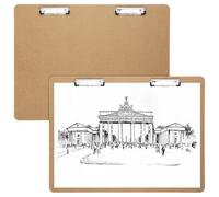 2PCS Extra Large Clipboards, 23’’ x 17’’ Clipboard, A3 Horizontal Wooden Clip Boards, Low Profile Clip Art Clipboard for Drawing, Sketching, Art Supplies