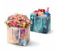 2Pcs Extra Large Gift Bag Big Gift Bag Large Gift Bags for Presents Square Heavy Duty Strong Large Gift Bag 30x30x30cm for Birthday Wedding Party Presents Celebrations