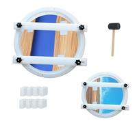 2Pcs Extra Large Round Resin Table Mold with Clamping System 20 Inch and 14 inch No Seal Epoxy Molds for River Table, Resin Clock, Cutting Board, Floral Preservation Bouquet