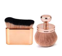 2pcs Extra Large Self Tanning Brush, Self Tanner Applicator Foundation Makeup Brushes Spray Tan Blending Brush Oval Body Brush Makeup for Blusher Legs Arms Face Body (Rose Gold)