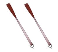 2pcs Extra Long Wooden Shoe Horn 25cm Brown Shoe Lifter